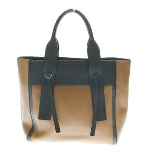 Prada Ouverture Brown Logo Hand Triangle Leather Black Shoulder Bag Cutout